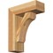 Ekena Millwork Legacy Block Rough Sawn Bracket w/ Offset Brace, Western Red Cedar, 6"W x 16"D x 20"H BKT0604X16X20LEC05RWR - alternate 1